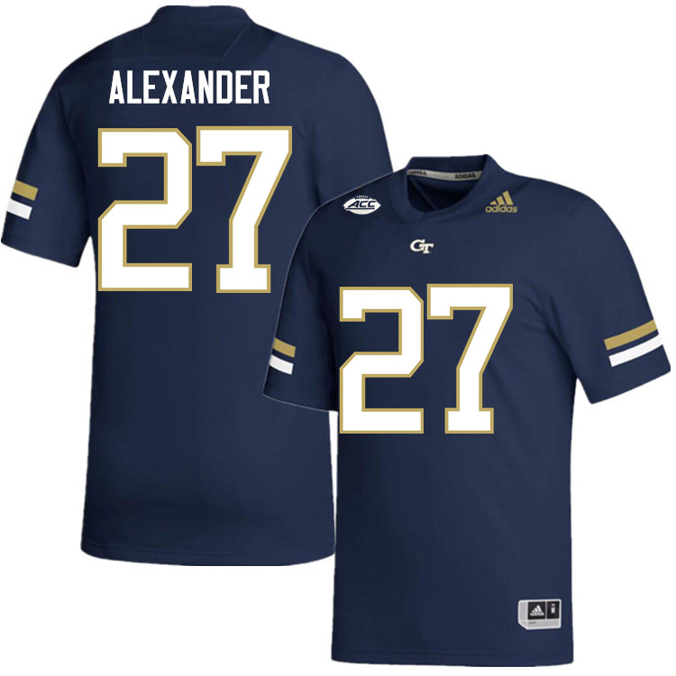 Chad Alexander Georgia Tech Jerseys,Georgia Tech Yellow Jackets College Football Uniforms-Navy